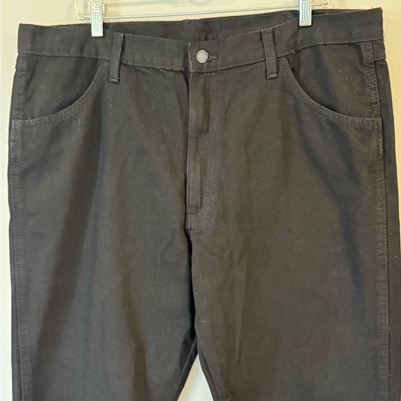 RUSTLER Wrangler 40x28 Black Heavyweight Denim Straight Reg Jeans NEW - Picture 3 of 8